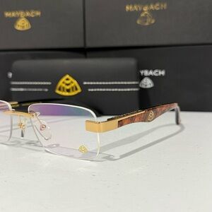 Men's Rimless Shorts - Brown/Gold Accent